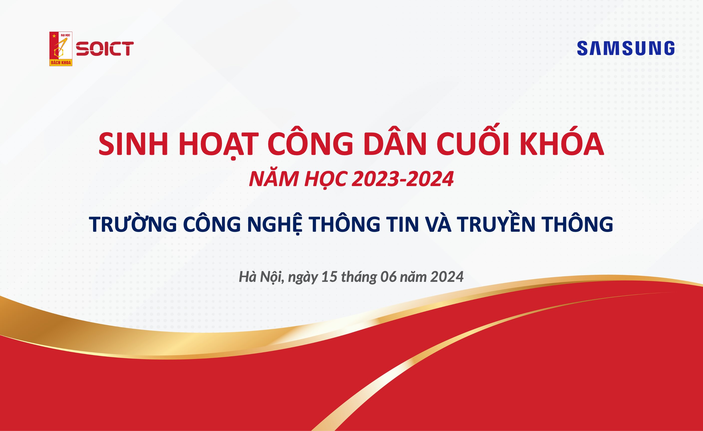 Trường CNTT&TT tổ chức buổi Sinh hoạt công dân kỳ 2023.2 cho SV năm cuối