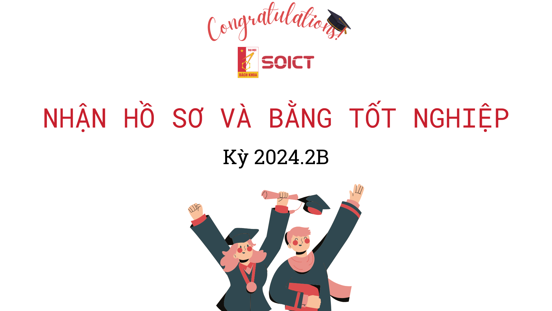 Nhận hồ sơ và Bằng tốt nghiệp kỳ 2024.2B